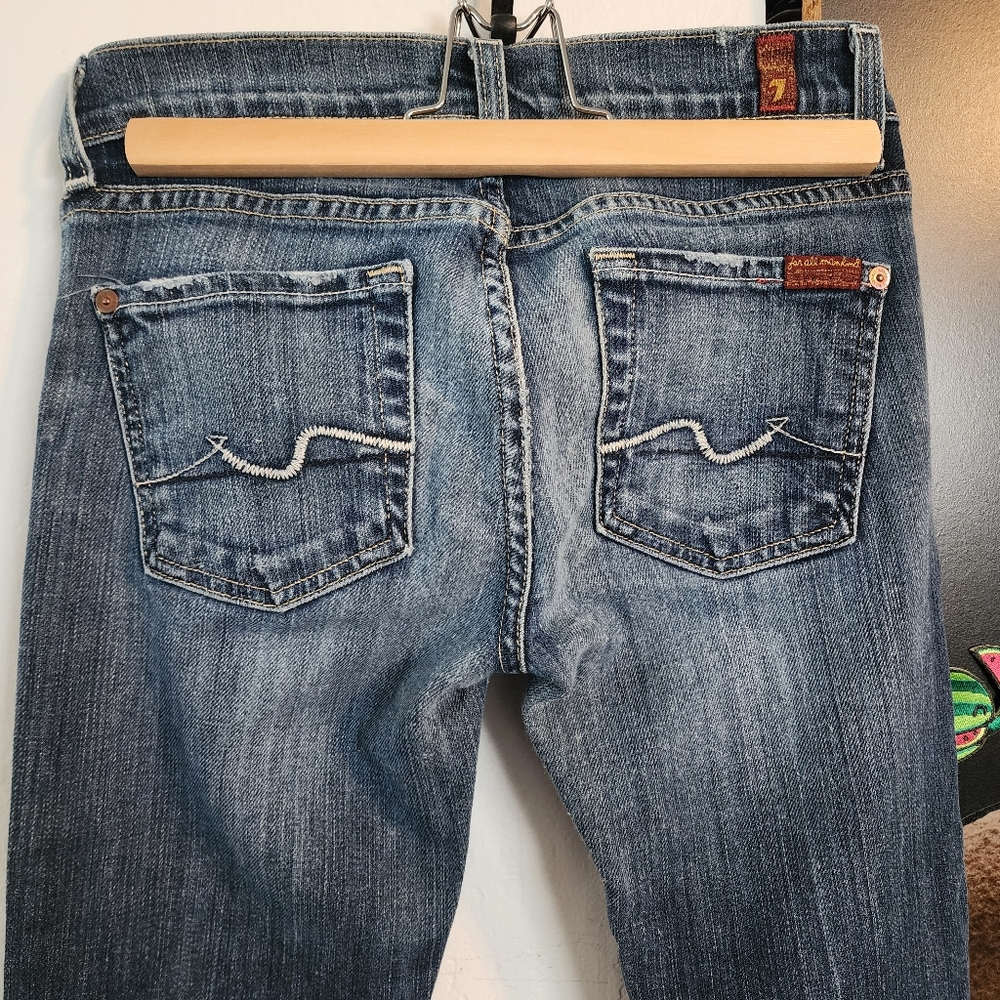 7 For All Mankind Blue Bootcut Jeans